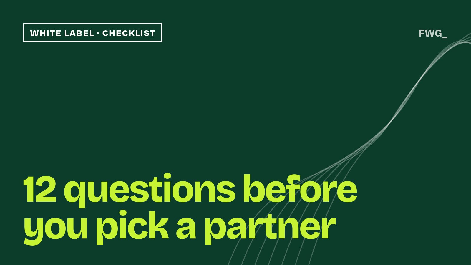 12 questions before you pick a partner